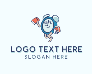 Study - Student Alarm Clock logo design