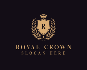 Luxury Crown Shield logo design