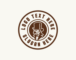 Coat - Gentleman Hat Mustache logo design