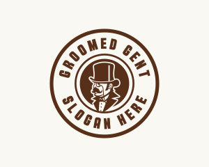 Groom - Gentleman Hat Mustache logo design