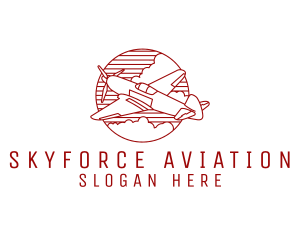 Plane Aviation Aircraft logo design