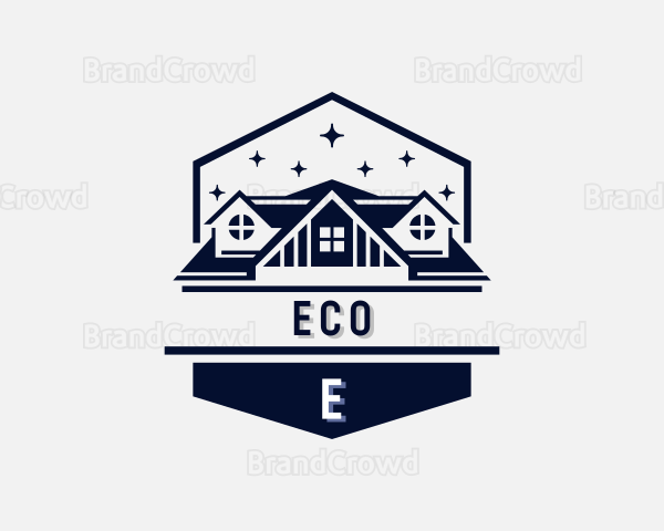 House Roofing Contractor Logo