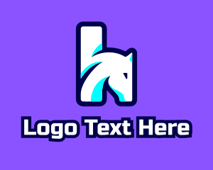 Letter H - Gaming Horse Letter H logo design