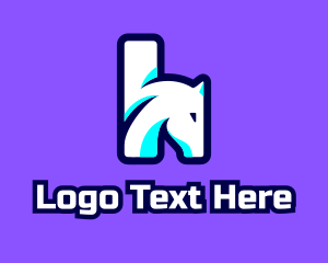 Gaming Horse Letter H Logo