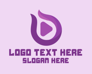 Purple Media Player logo design