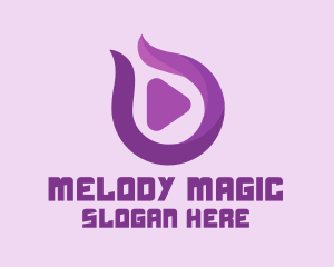 Stream - Purple Media Player logo design