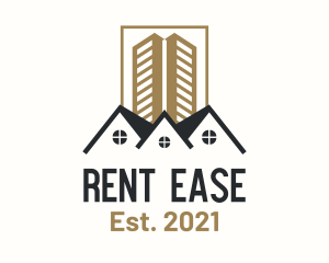 Renting - House Building Realty logo design