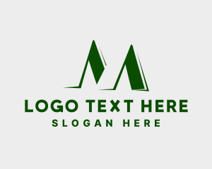 Letter M - Modern Triangle Mountain Letter M logo design