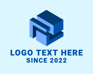 Isometric - Blue Property Building logo design