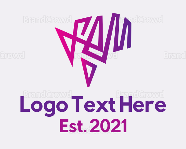 Geometric Brain Scribble Logo