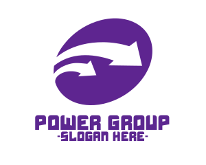 Tech - Purple Industrial Arrows logo design