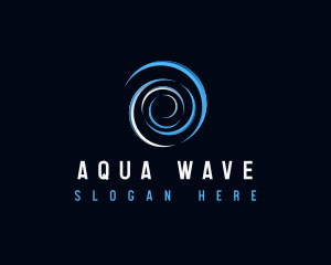 Water Wave Ripple logo design