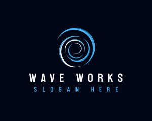 Water Wave Ripple logo design