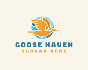 Goose Flight Bird  logo design