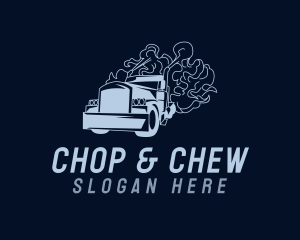 Delivery - Delivery Truck Smoke logo design