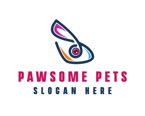 Modern Rabbit Pet logo design