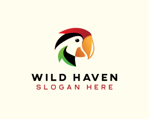 Parrot Wildlife Bird logo design