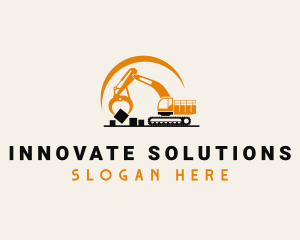 Dozer - Log Loader Construction Machine logo design