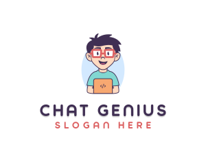 Genius Nerd Tech Programmer  logo design