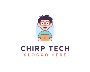 Genius Nerd Tech Programmer  logo design