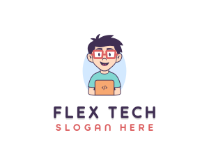 Genius Nerd Tech Programmer  logo design