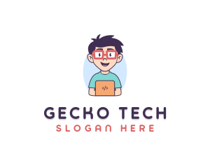 Genius Nerd Tech Programmer  logo design