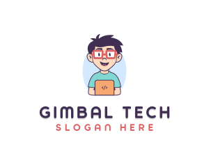 Genius Nerd Tech Programmer  logo design