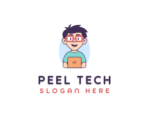 Genius Nerd Tech Programmer  logo design