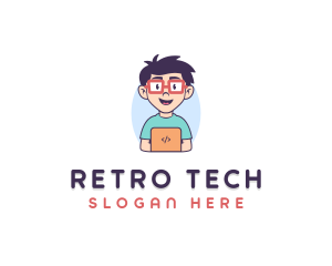 Genius Nerd Tech Programmer  logo design