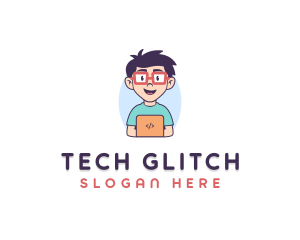 Genius Nerd Tech Programmer  logo design