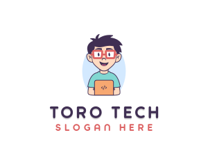 Genius Nerd Tech Programmer  logo design