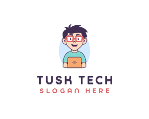 Genius Nerd Tech Programmer  logo design