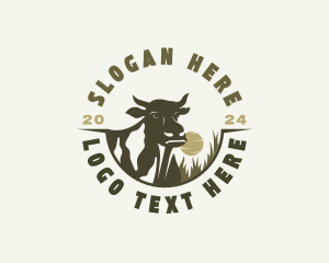 Butcher - Cow Farm Livestock logo design