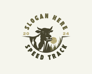Cow Farm Livestock Logo
