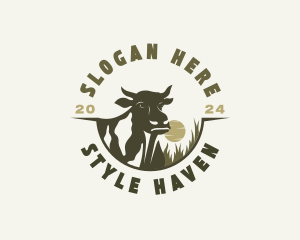 Farming - Cow Farm Livestock logo design