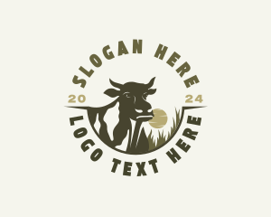 Cow Farm Livestock Logo