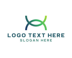 Lettermark - Gradient Curve Letter X logo design