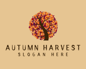 Season Fall Tree logo design