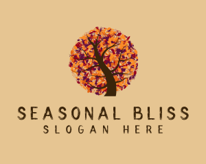 Season - Season Fall Tree logo design