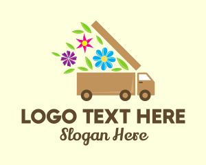 Bloom - Flower Delivery Truck logo design