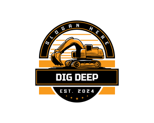 Industrial Excavator Machinery logo design