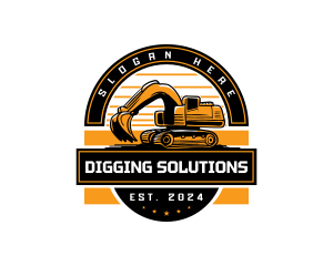 Industrial Excavator Machinery logo design