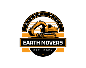 Excavation - Industrial Excavator Machinery logo design