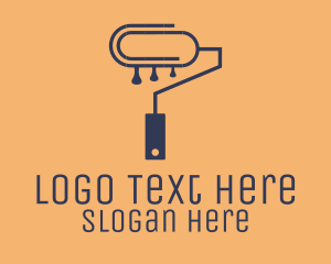 Office - Office Paint Clip logo design