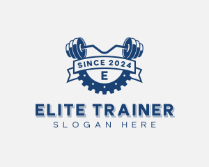 Exercise Weights Barbell logo design