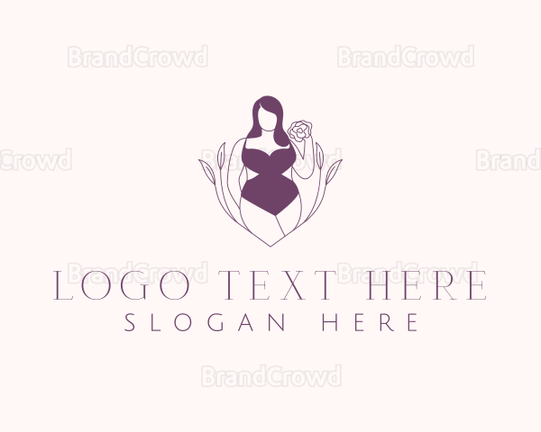 Woman Body Floral Logo