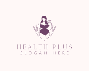 Woman Body Floral logo design