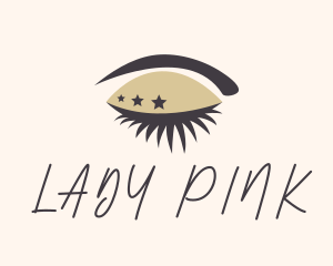 Star Lady Eyelash logo design