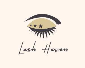 Star Lady Eyelash logo design