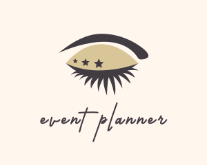 Perm - Star Lady Eyelash logo design